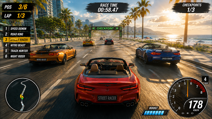 3D Endless Car Racing Game screenshot