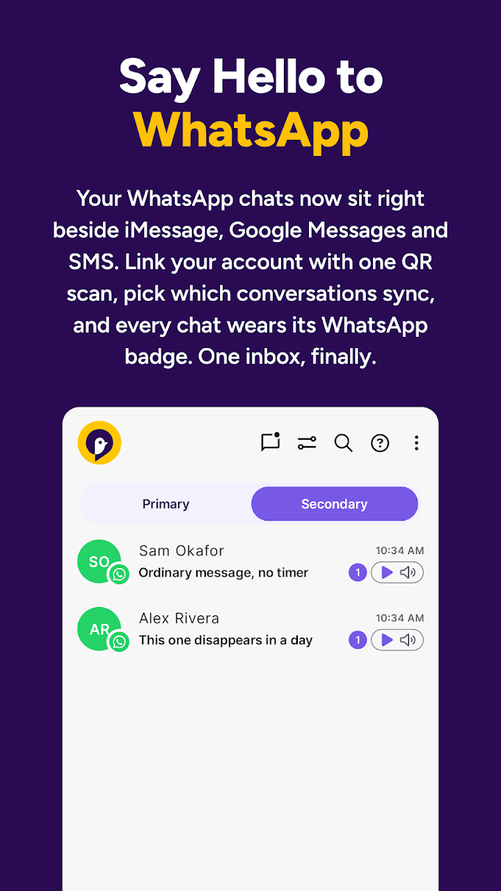 Sunbird: iMessage on Android screenshot