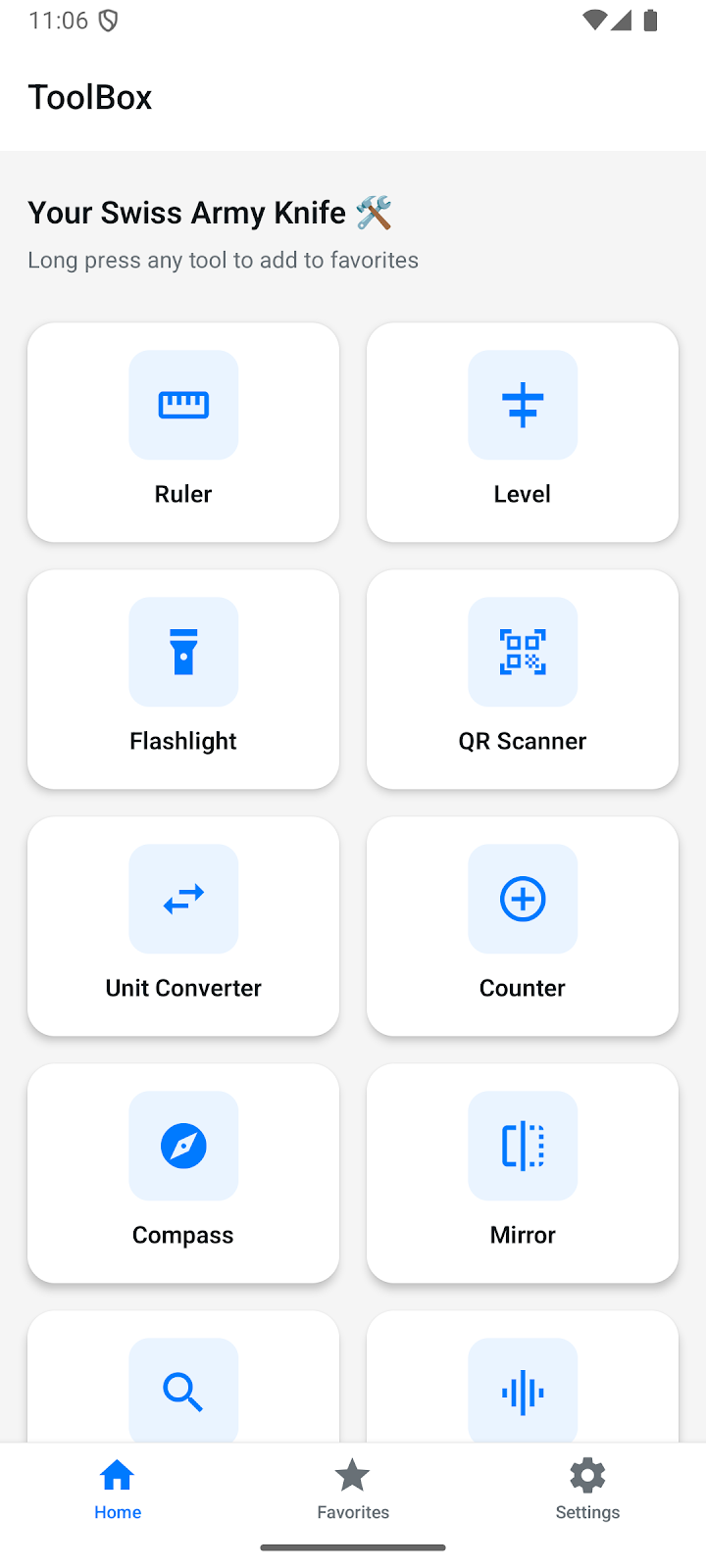 ToolBox: QR, Ruler, Level screenshot
