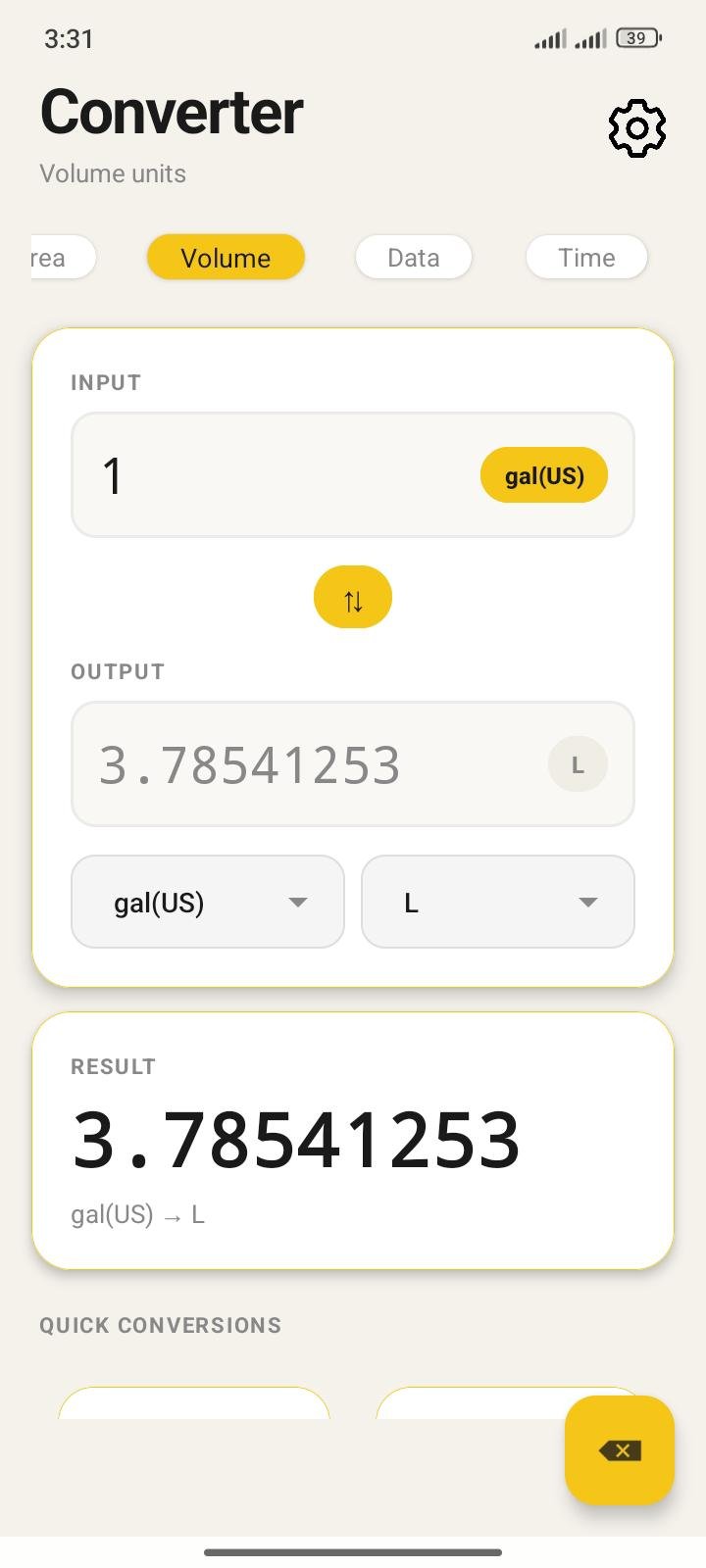 Unit Converter screenshot