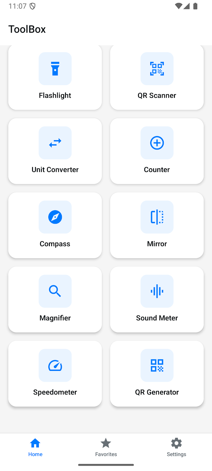 ToolBox: QR, Ruler, Level screenshot