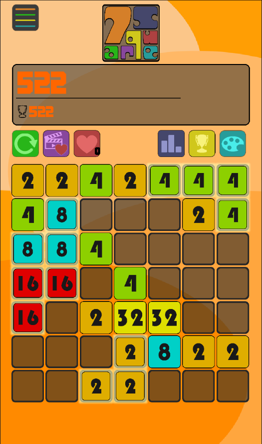 7 Square - Number Merge Puzzle screenshot