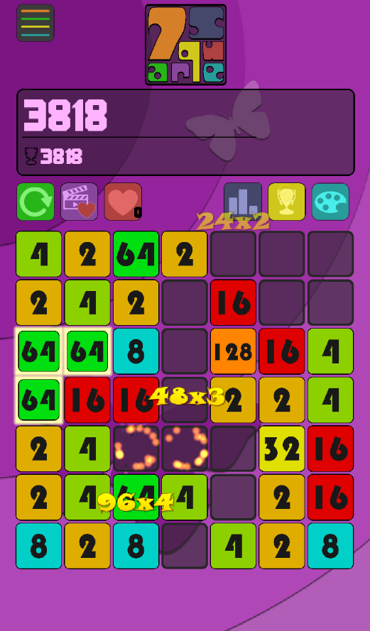 7 Square - Number Merge Puzzle screenshot